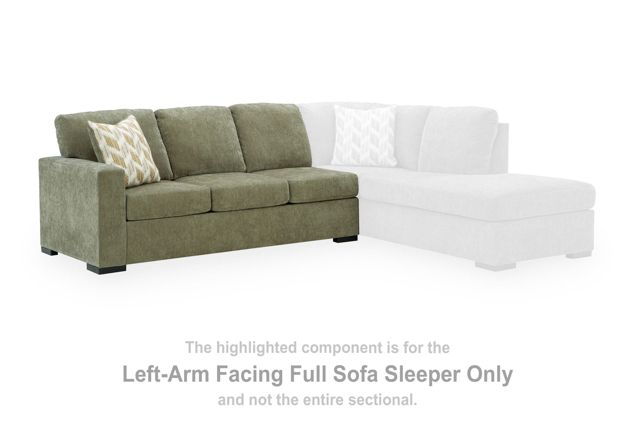 Bridgepoint - LAF Full Sofa Sleeper - Moss