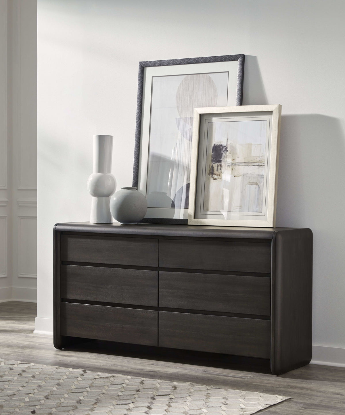 Xolani - Six Drawer Acacia Wood Dresser - Jaguar