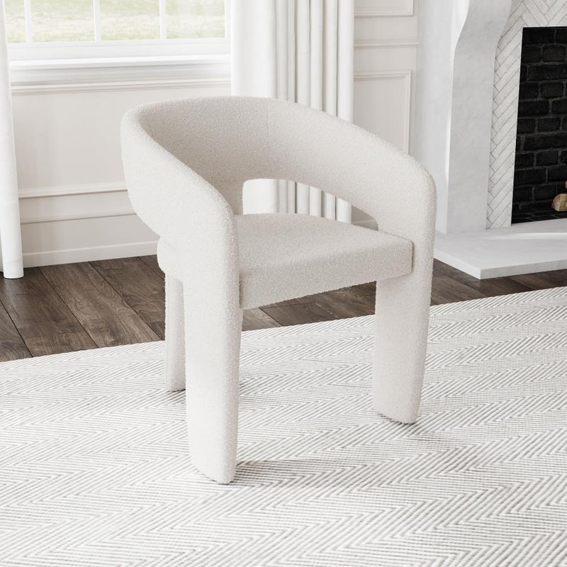 Eudora - Boucle Upholstered Dining Side Chair (Set of 2) - Cream