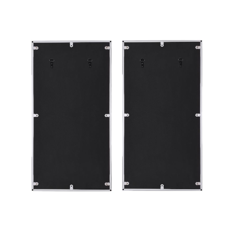 Chafik - Accent Mirror (Set of 2) - Mirrored, Natural Oak & Chrome - Urban Living Furniture (Los Angeles, CA)