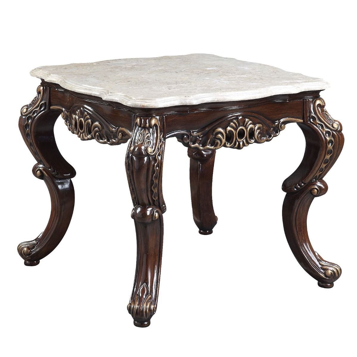 Benbek - End Table - Marble & Antique Oak - Urban Living Furniture (Los Angeles, CA)