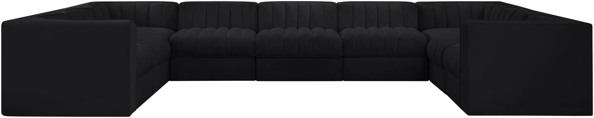 Rummi - Velvet Performance Fabric Upholstered 9 Piece Modular Sectional - Urban Living Furniture (Los Angeles, CA)