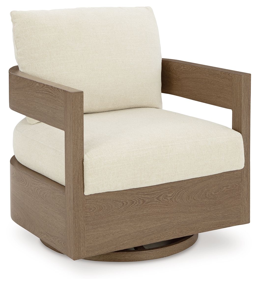 Serene Bay - Dark Brown / White - Swivel Glider Chair With Cushion - Urban Living Furniture (Los Angeles, CA)