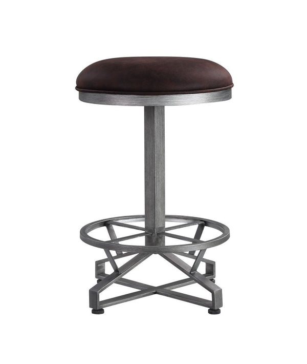 Evangeline - Stool (Set of 2) - Rustic Brown Fabric & Black Finish - Urban Living Furniture (Los Angeles, CA)