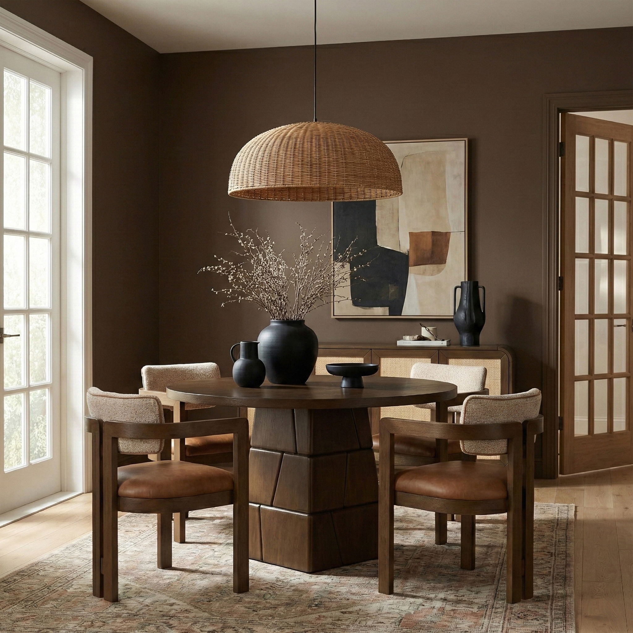 Tavio - 48" Oak Veneer And Solid Wood Dining Table - Urban Living Furniture (Los Angeles, CA)