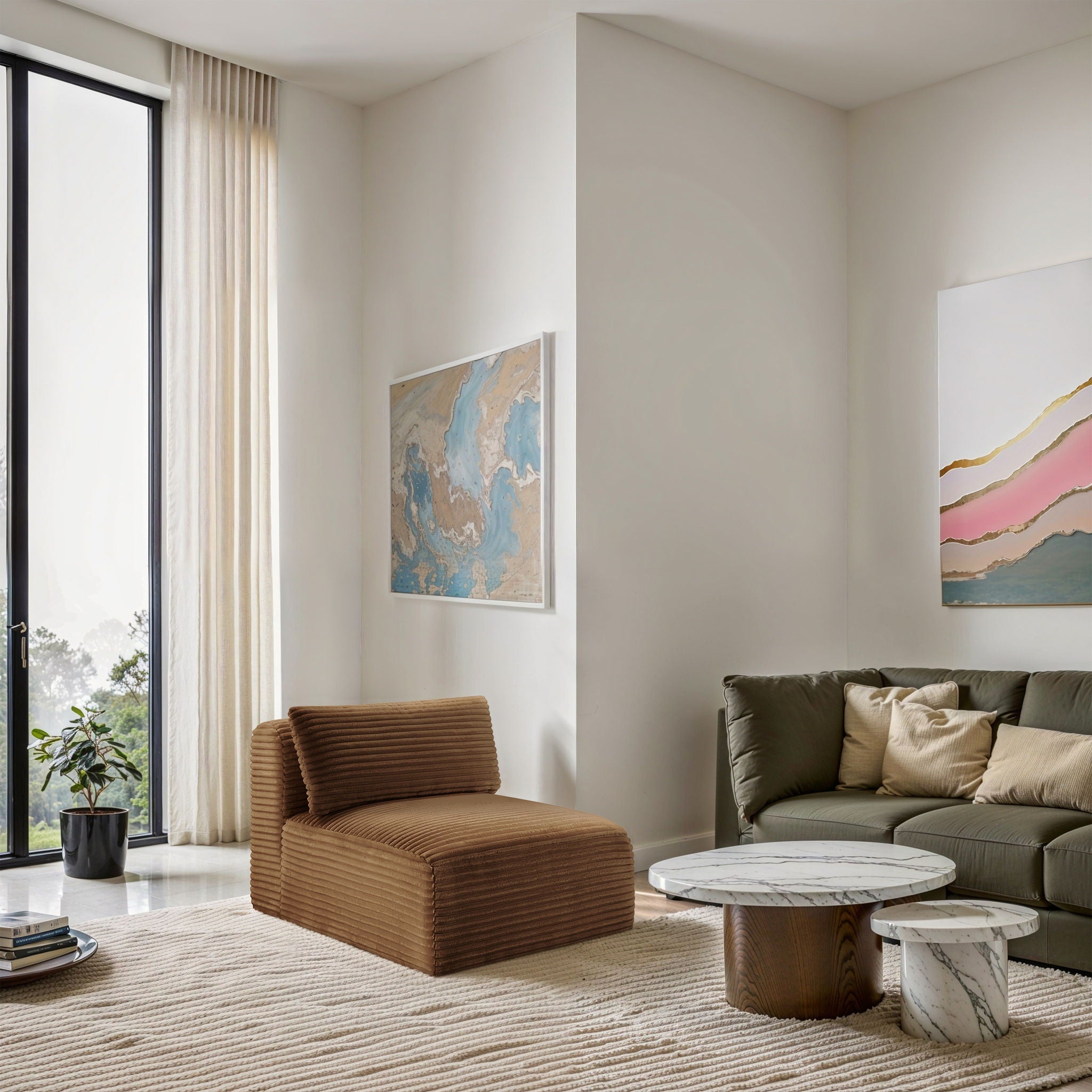 Shaggy - Fabric Armless Chair - Urban Living Furniture (Los Angeles, CA)