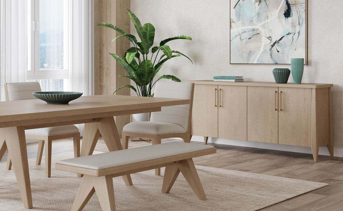 Sumire - Four Door Ash Wood Sideboard - Ginger