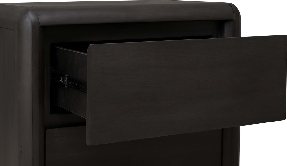 Xolani - Two Drawer Acacia Wood Nightstand - Jaguar