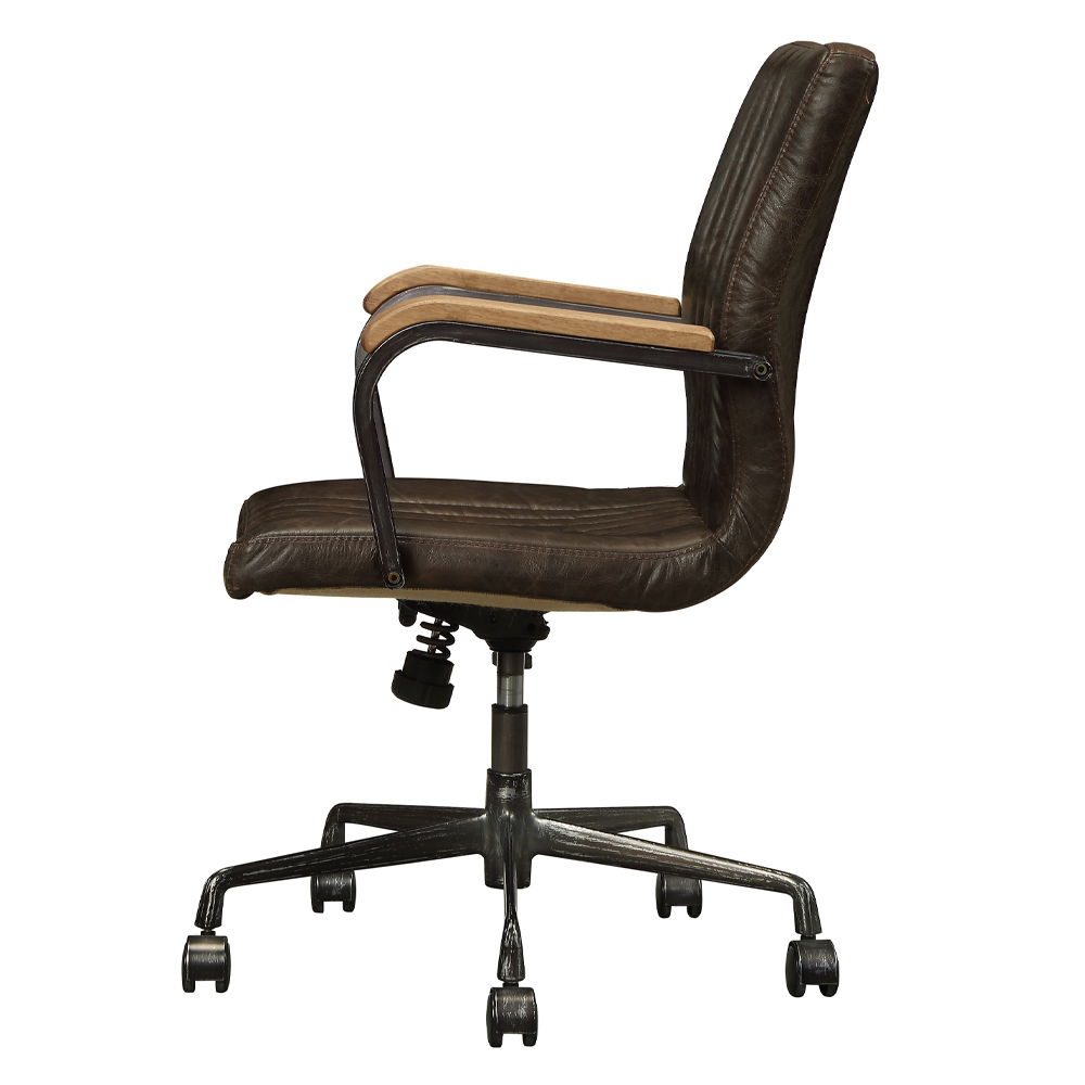 Joslin - Office Chair - Distress Chocolate Top Grain Leather - Urban Living Furniture (Los Angeles, CA)