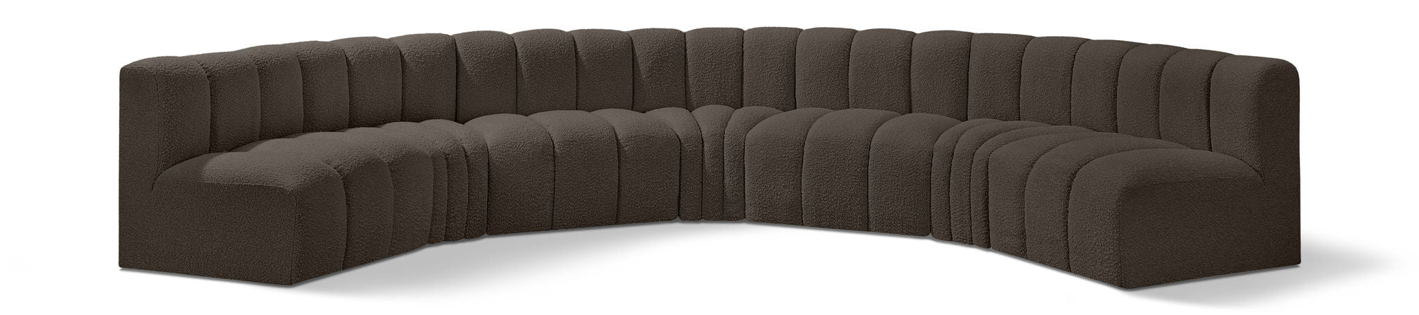 Arc - Boucle Fabric 7 Piece U-Shaped Modular Sofa - Urban Living Furniture (Los Angeles, CA)