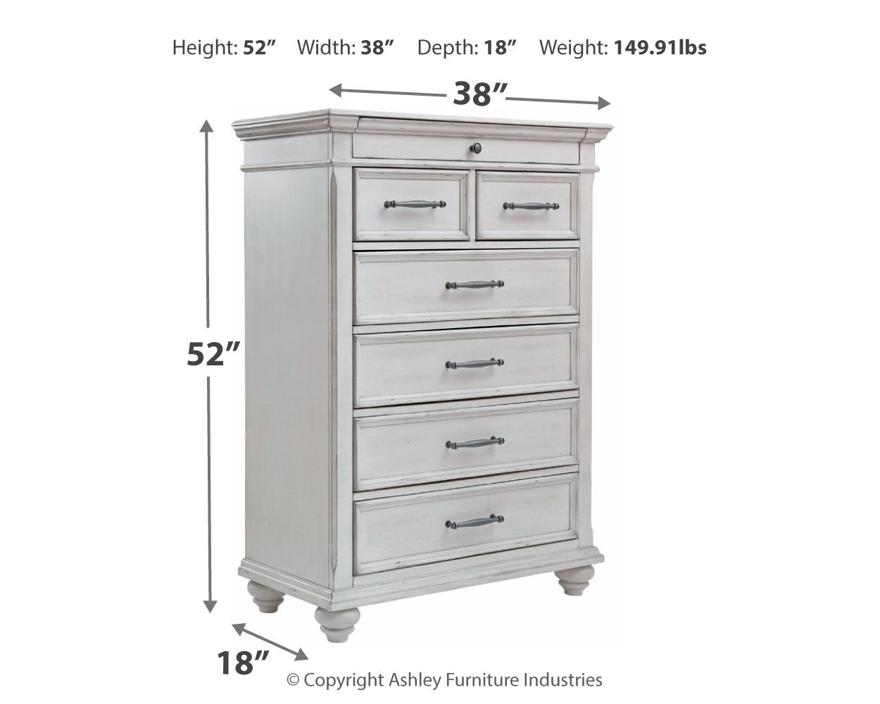 Kanwyn - Whitewash - Chest - Urban Living Furniture (Los Angeles, CA)