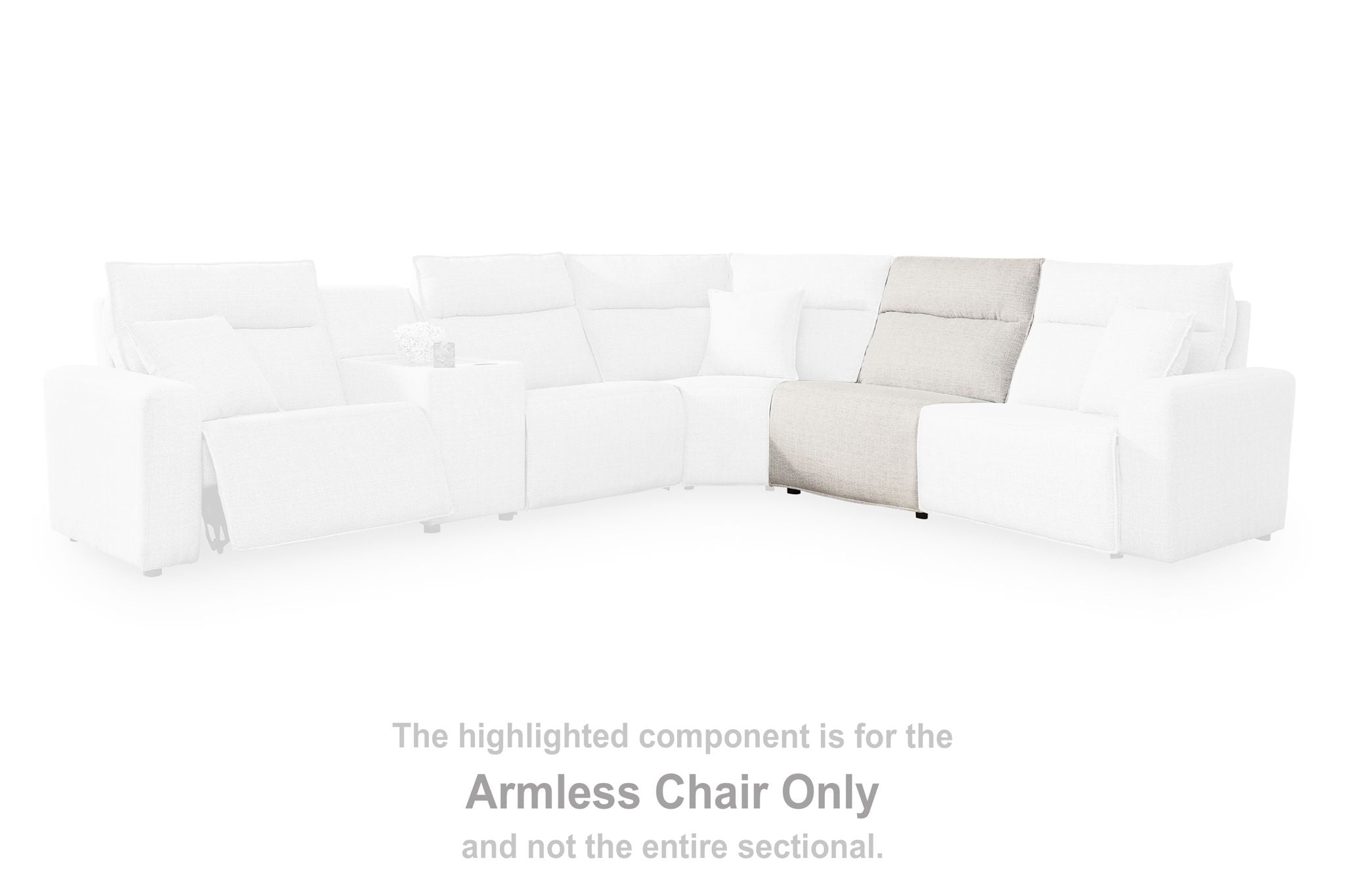 Modmax II - Armless Chair - Stone - Urban Living Furniture (Los Angeles, CA)