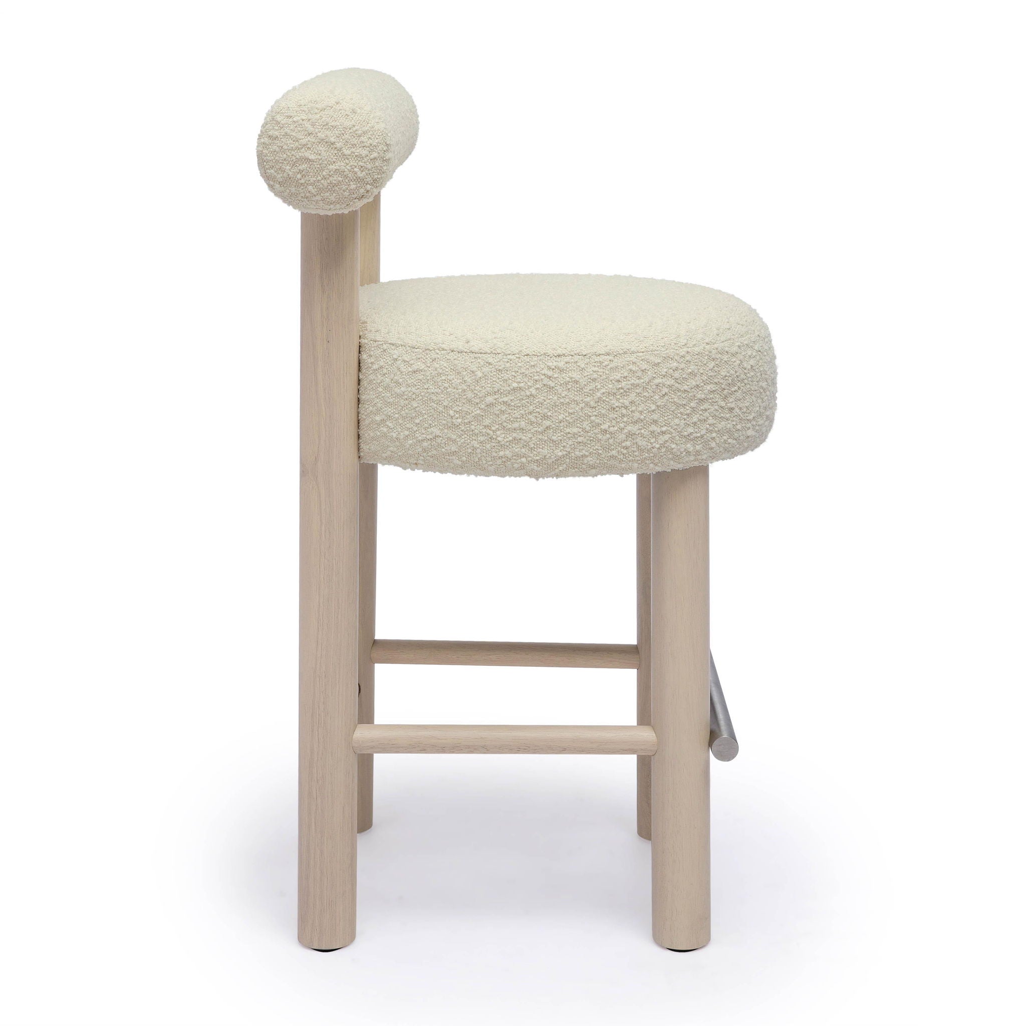 Carmel - Boucle and Solid Wood Counter Stool - Urban Living Furniture (Los Angeles, CA)
