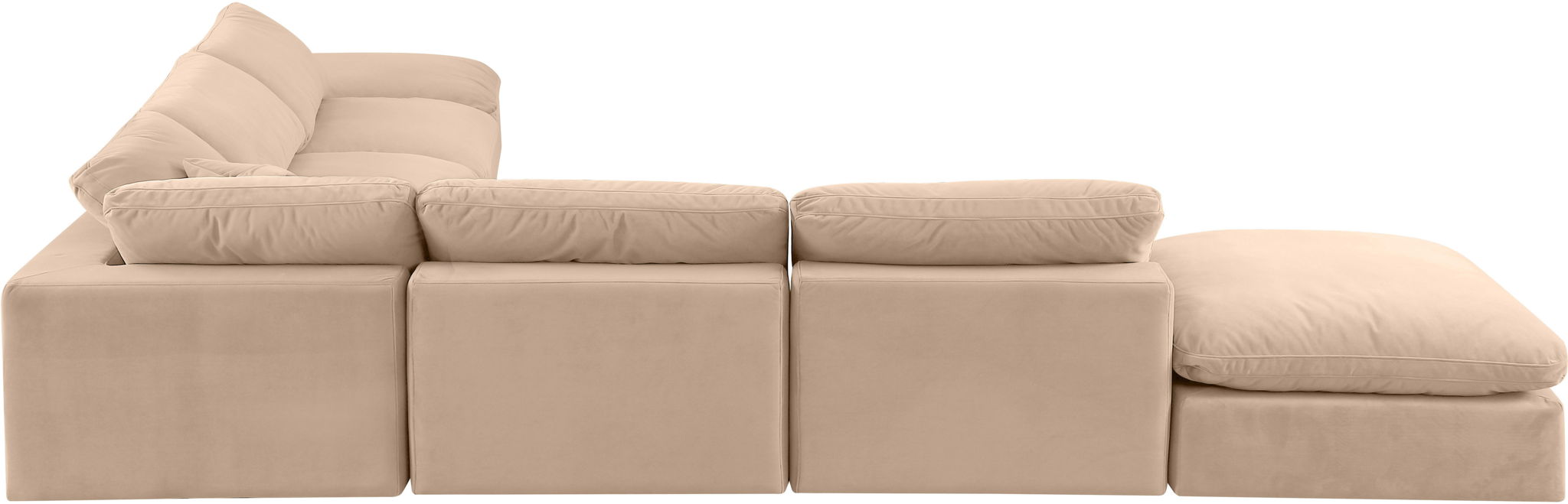 Comfy - 7 Piece Velvet Modular Corner Sectional - Urban Living Furniture (Los Angeles, CA)