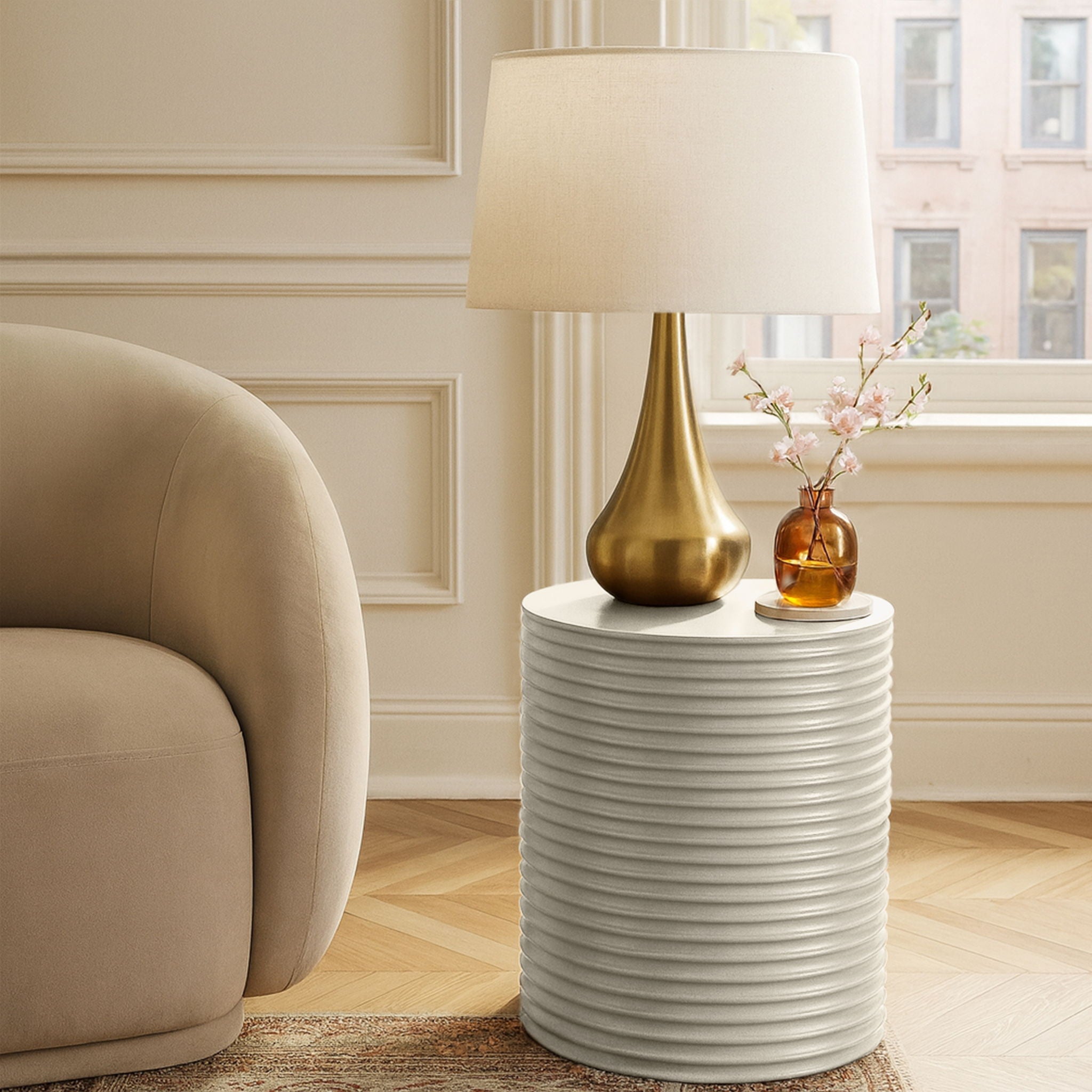 Nobi - Concrete End Table - Taupe - Urban Living Furniture (Los Angeles, CA)