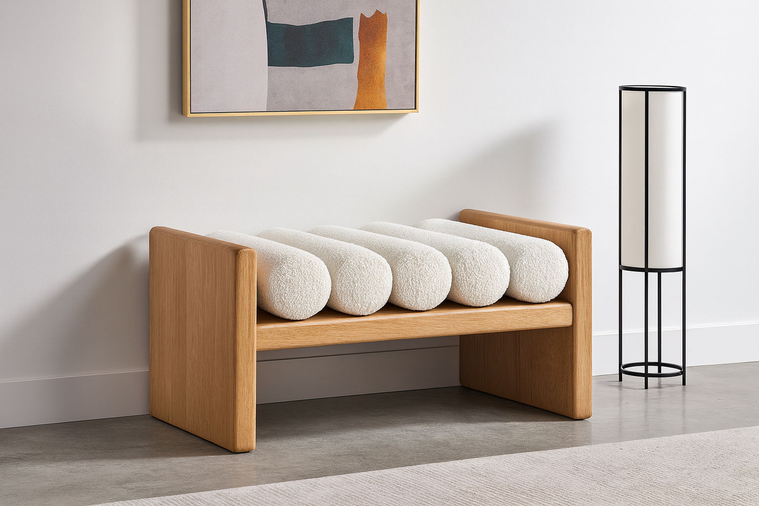 Waverly - Bench With Natural Frame - Urban Living Furniture (Los Angeles, CA)