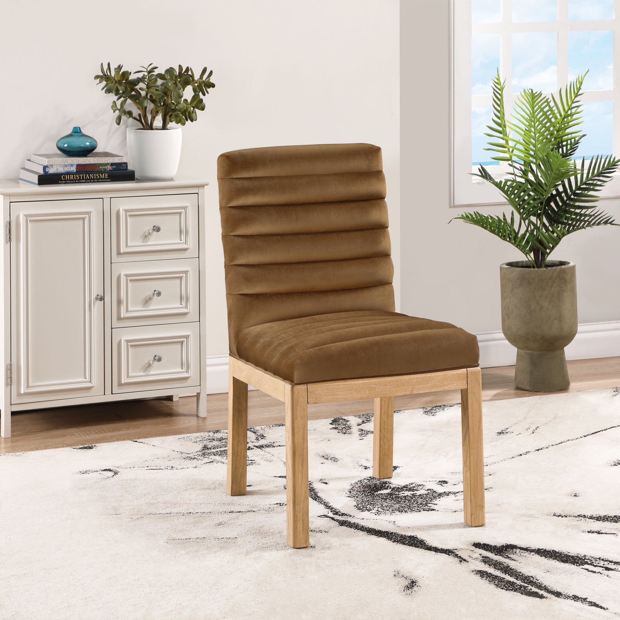 Evelyn - Dining Chair With Natural Legs - Saddle - Urban Living Furniture (Los Angeles, CA)