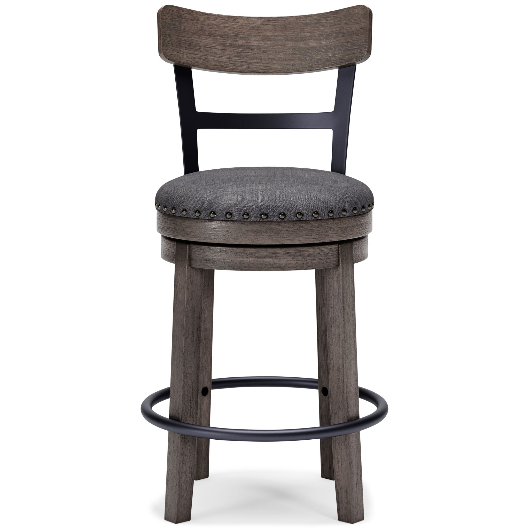 Caitbrook - Gray - UPH Swivel Barstool - Urban Living Furniture (Los Angeles, CA)