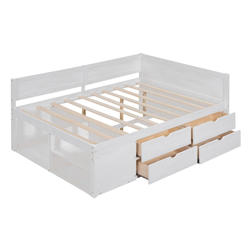 Daybed With Drawers And Shelves