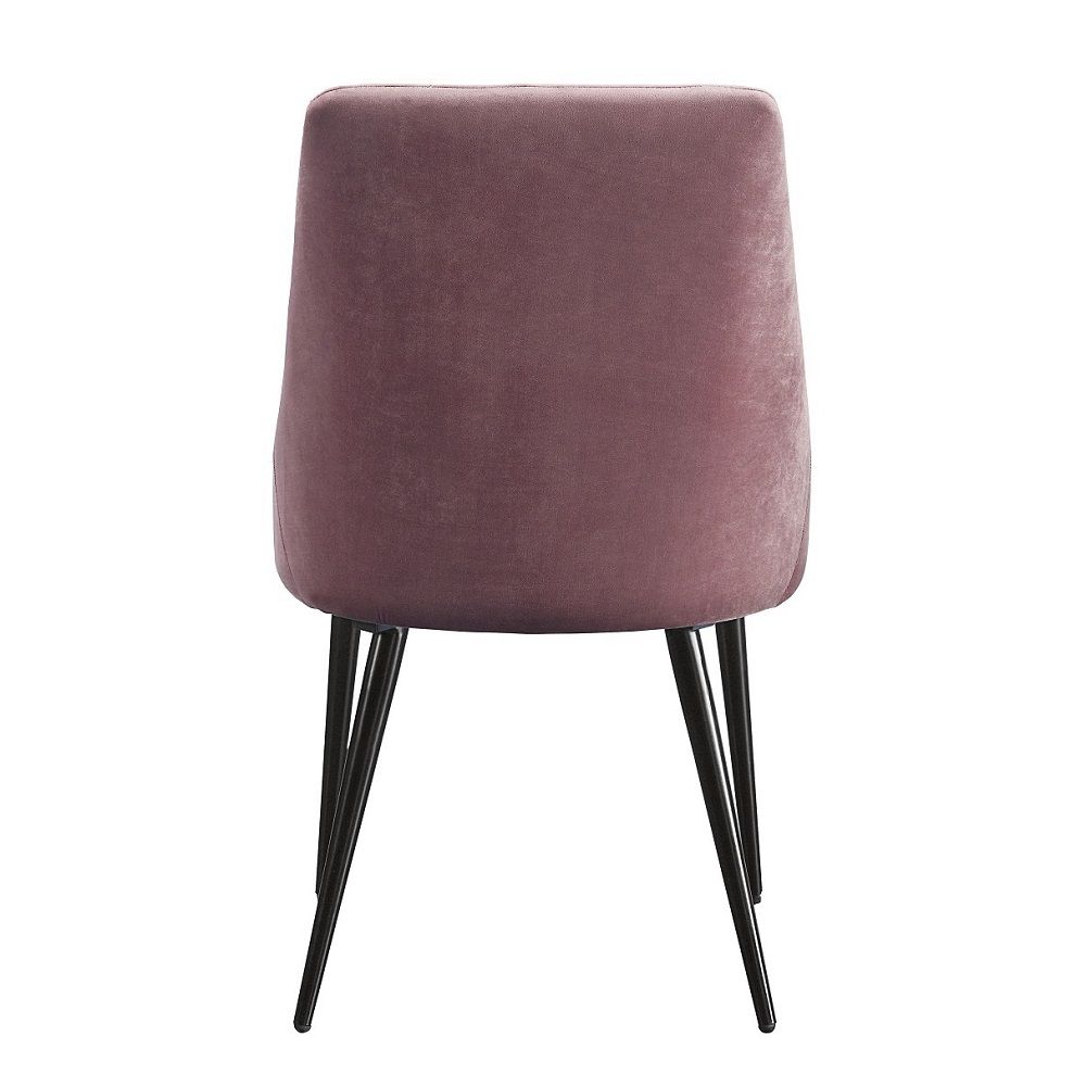 Riley - Side Chair (Set of 2) - Pink Fabric & Black - Urban Living Furniture (Los Angeles, CA)
