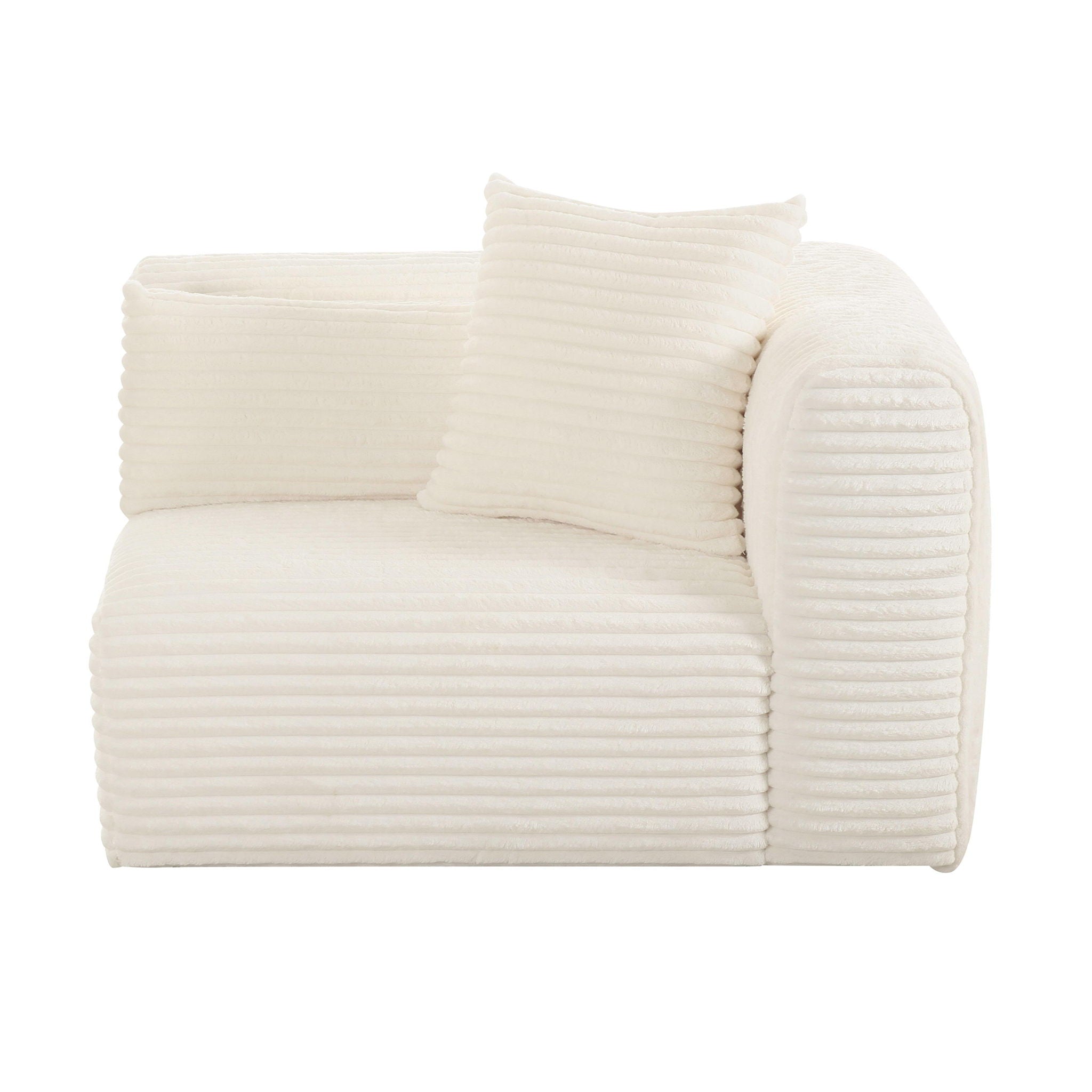 Tarra - Fluffy Oversized Corduroy Modular Corner Chair - Urban Living Furniture (Los Angeles, CA)
