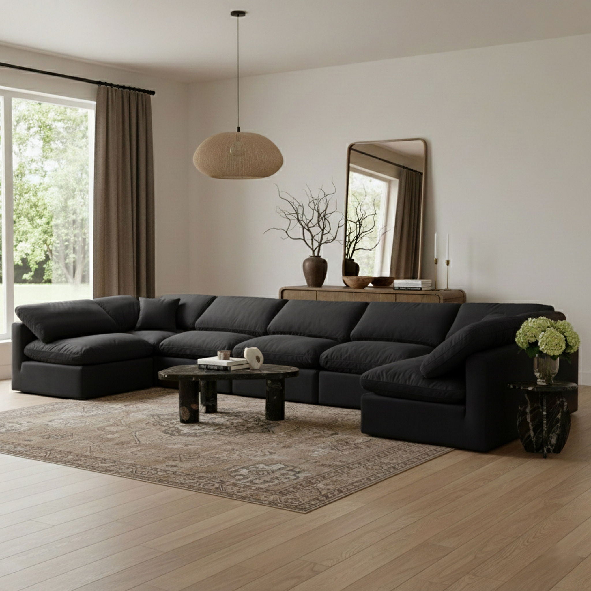 Indulge - Velvet 7 Piece Modular U-Shaped Sectional - Urban Living Furniture (Los Angeles, CA)