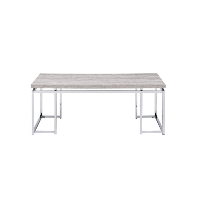 Chafik - Coffee Table - Natural Oak & Chrome - Urban Living Furniture (Los Angeles, CA)