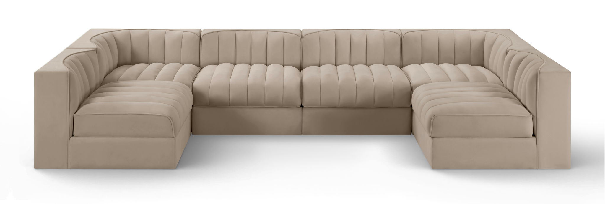 Rummi - Armless Velvet Performance Fabric Upholstered 6 Piece Modular Sectional - Urban Living Furniture (Los Angeles, CA)