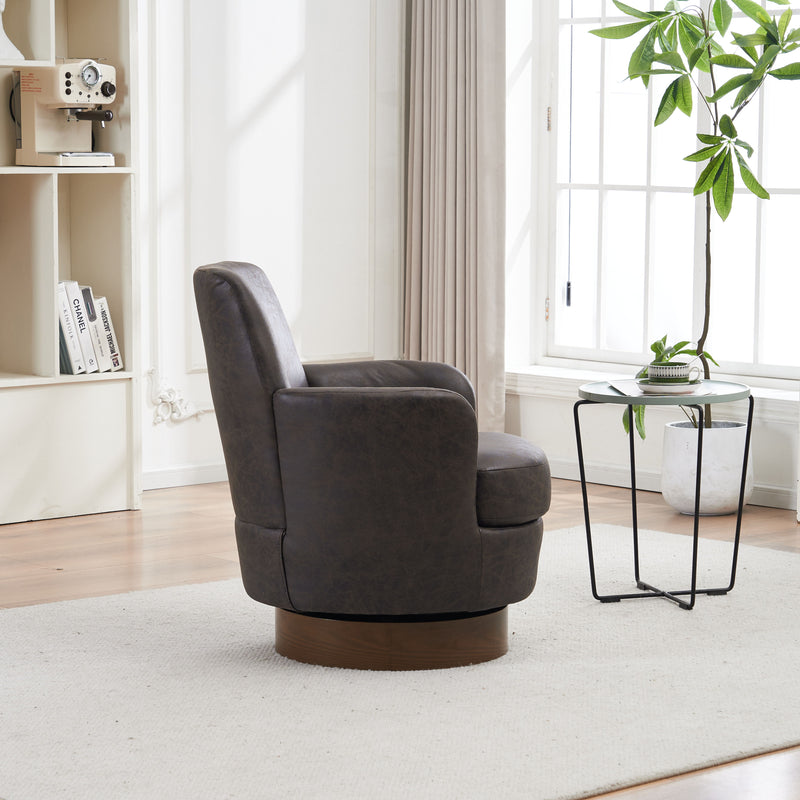 Swivel Accent Chairs Armchair With Stainless Steel Base