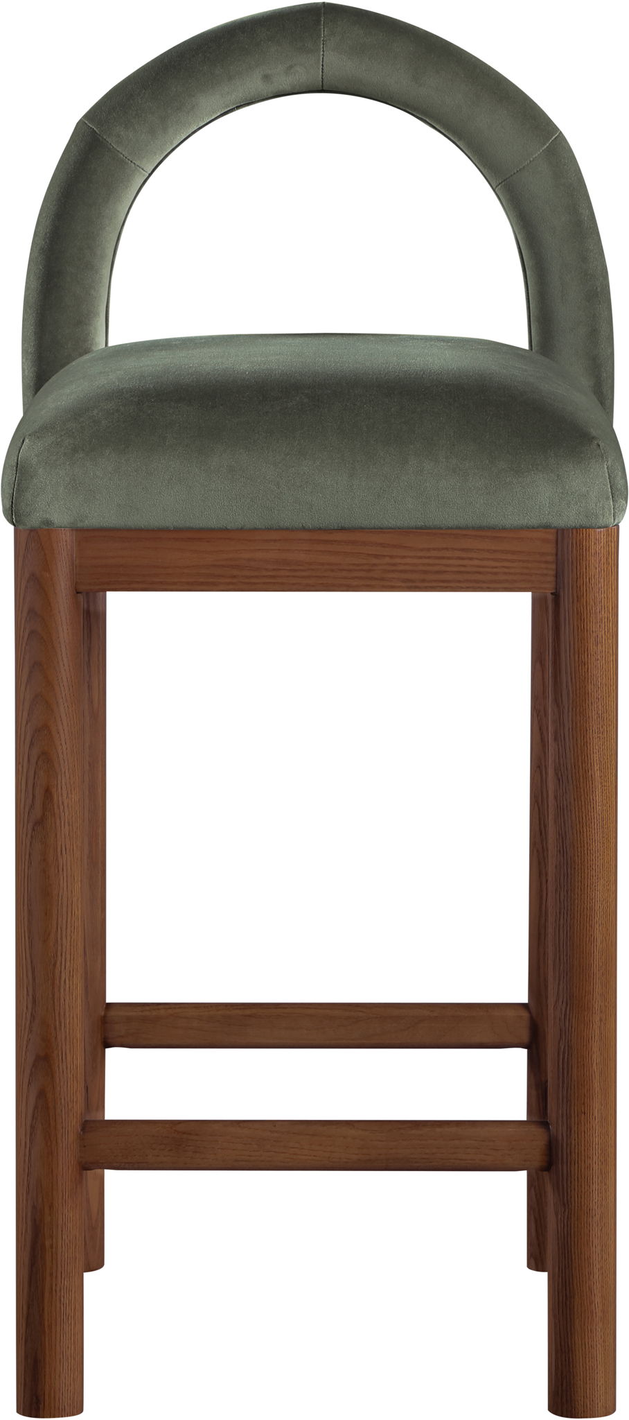 Conrad - Velvet Counter Stool With Brown Legs - Urban Living Furniture (Los Angeles, CA)
