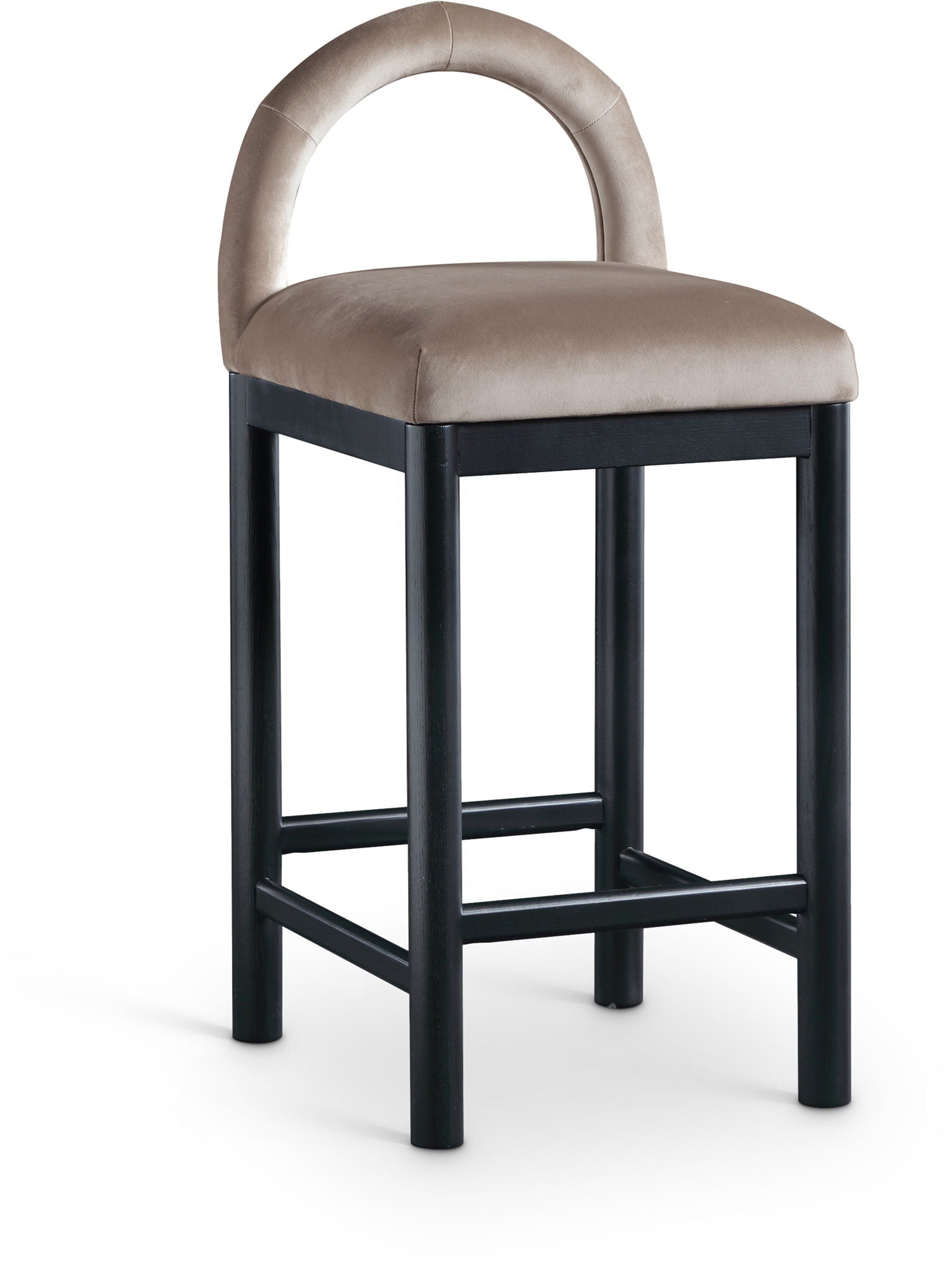 Conrad - Velvet Counter Stool With Black Legs - Urban Living Furniture (Los Angeles, CA)