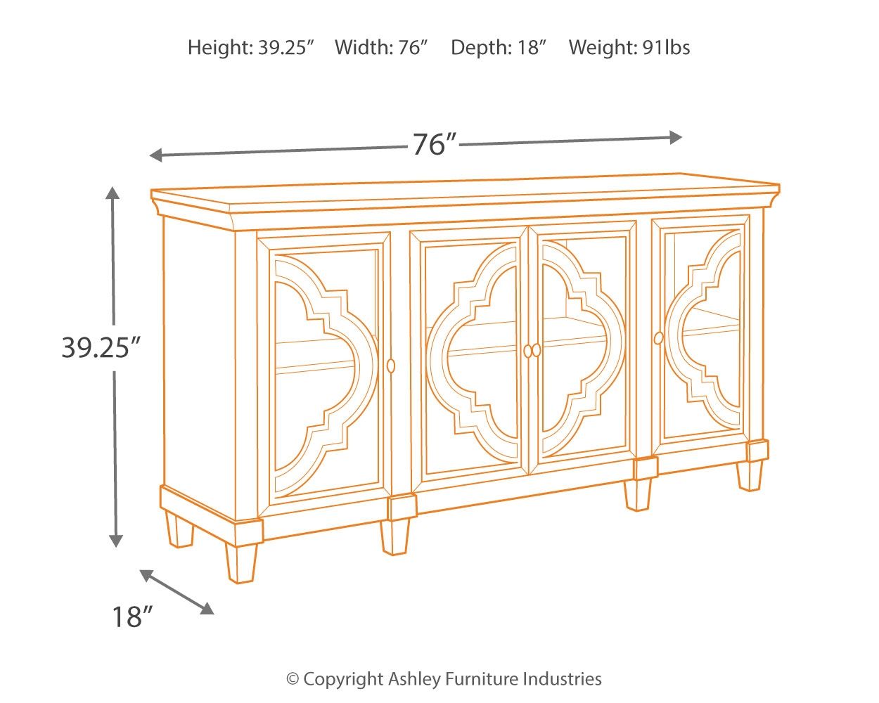 Fossil Ridge - Gray - Accent Cabinet - Urban Living Furniture (Los Angeles, CA)