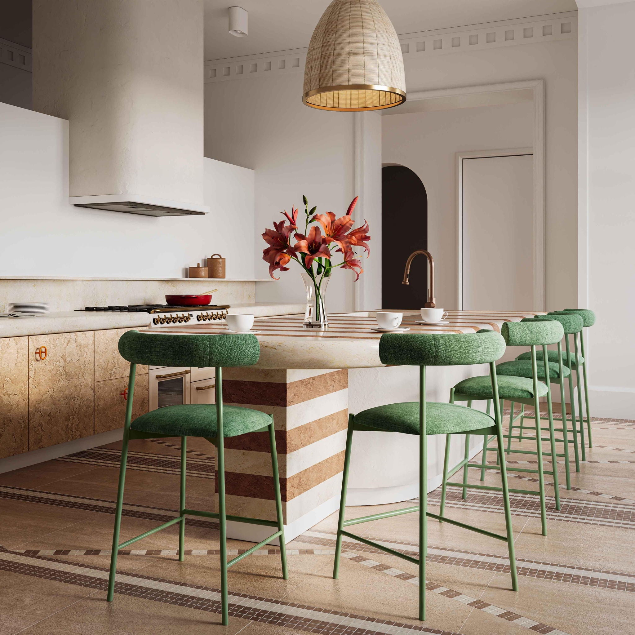 Liliana - Velvet Bar Stool - Urban Living Furniture (Los Angeles, CA)