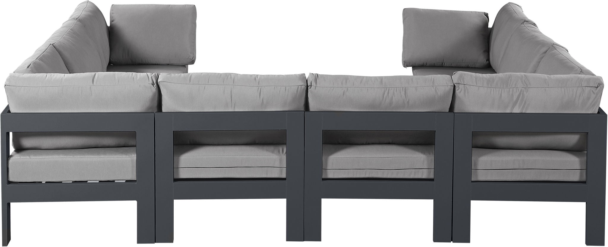 Nizuc - Outdoor Patio 8 Piece Modular Sectional With Gray Frame - Urban Living Furniture (Los Angeles, CA)