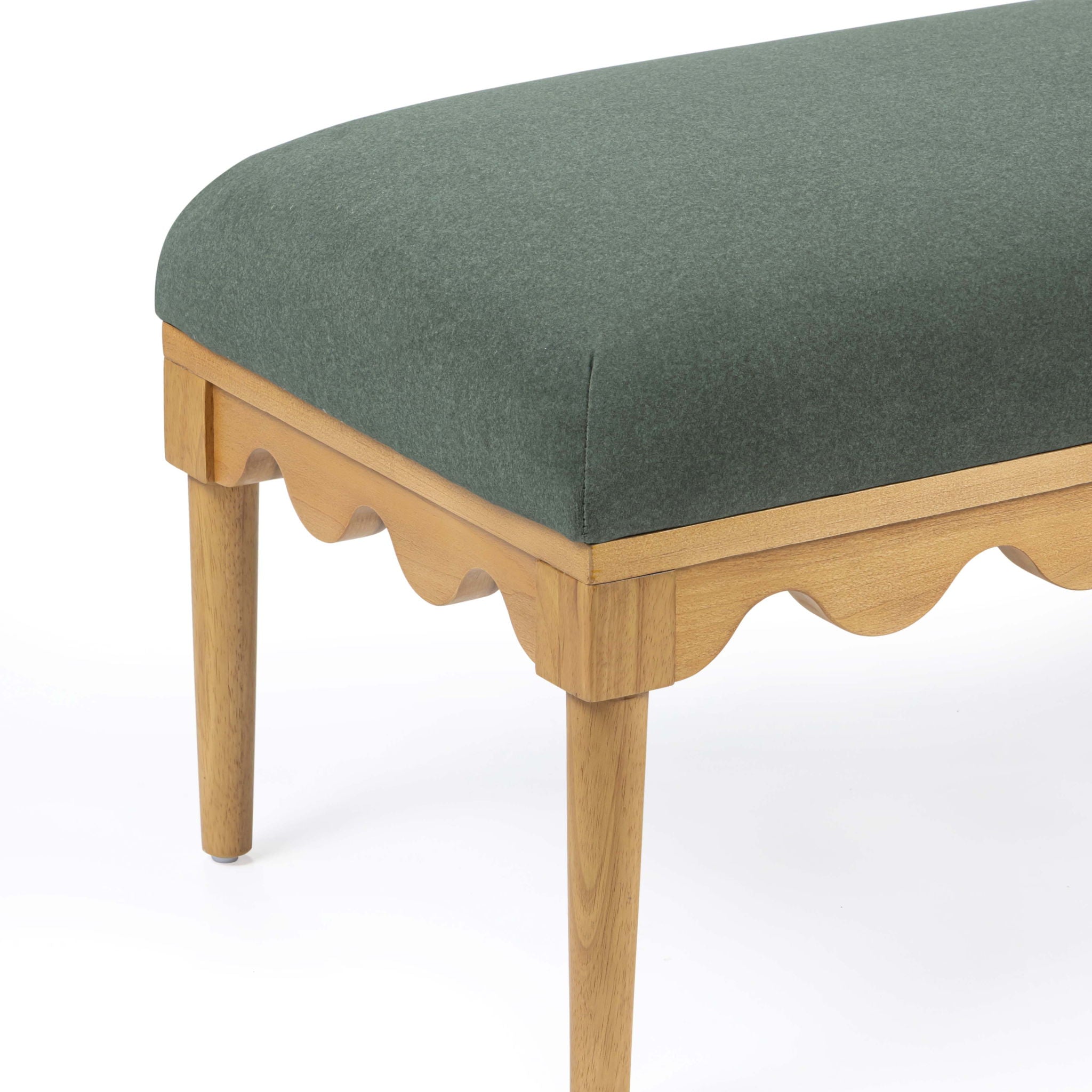 Oodle - Vegan Mohair Bench, Natural Ash Legs - Urban Living Furniture (Los Angeles, CA)