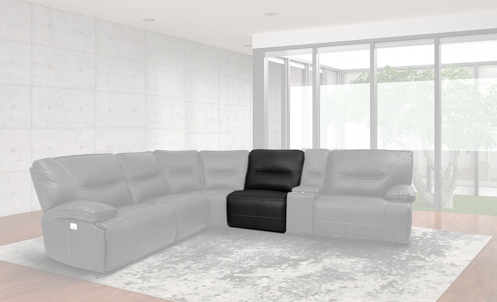 Spartacus - Armless Chair - Black - Urban Living Furniture (Los Angeles, CA)