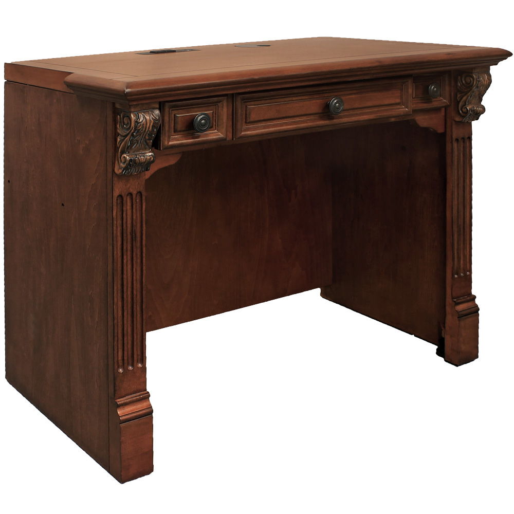Huntington - Library Desk - Antique Vintage Pecan
