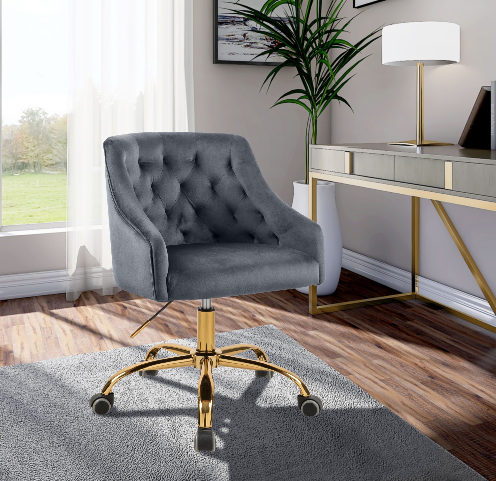 Arden - Office Chair with Gold Legs - Urban Living Furniture (Los Angeles, CA)
