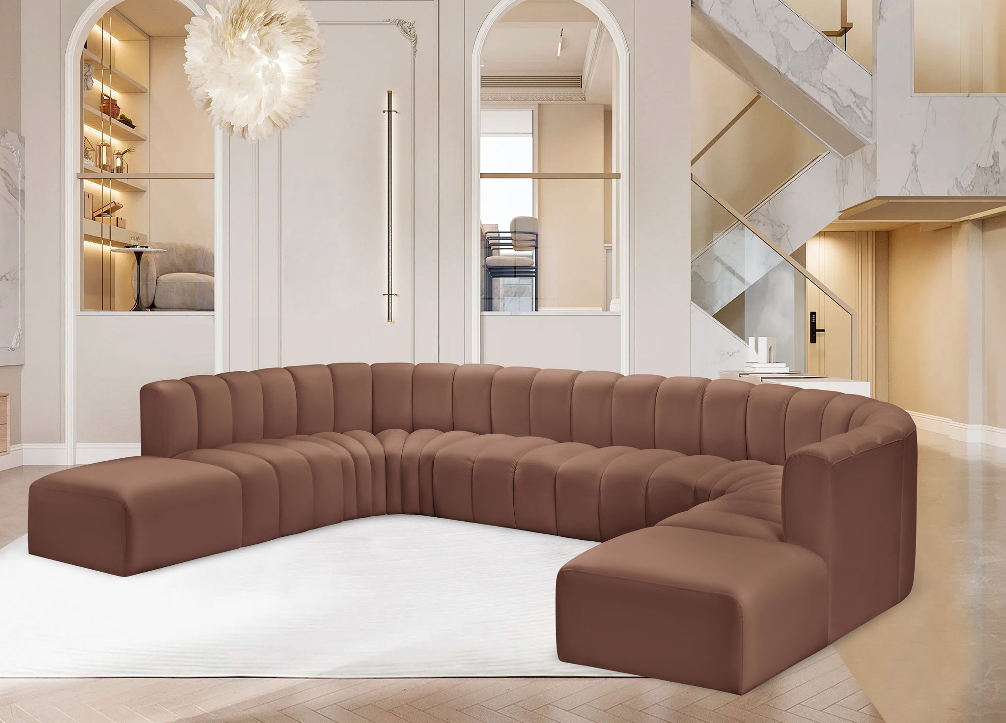 Arc - Faux Leather Modular Sectional - Urban Living Furniture (Los Angeles, CA)