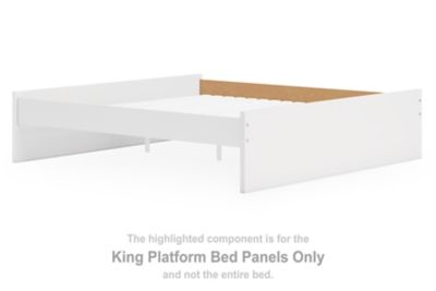 Onita - White - King Platform Bed Panels