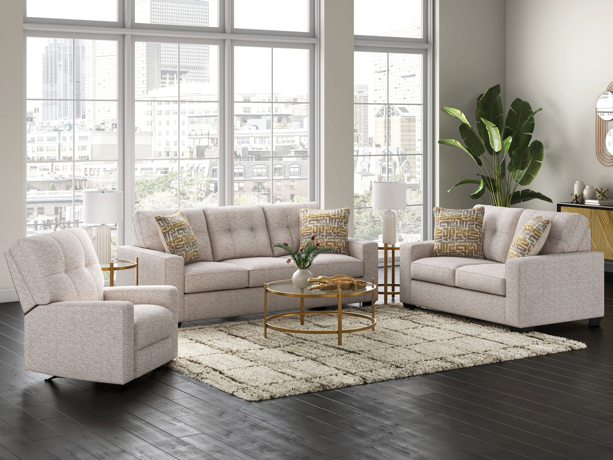 Pearlox - Gold - Occasional Table Set (Set of 3) - Urban Living Furniture (Los Angeles, CA)