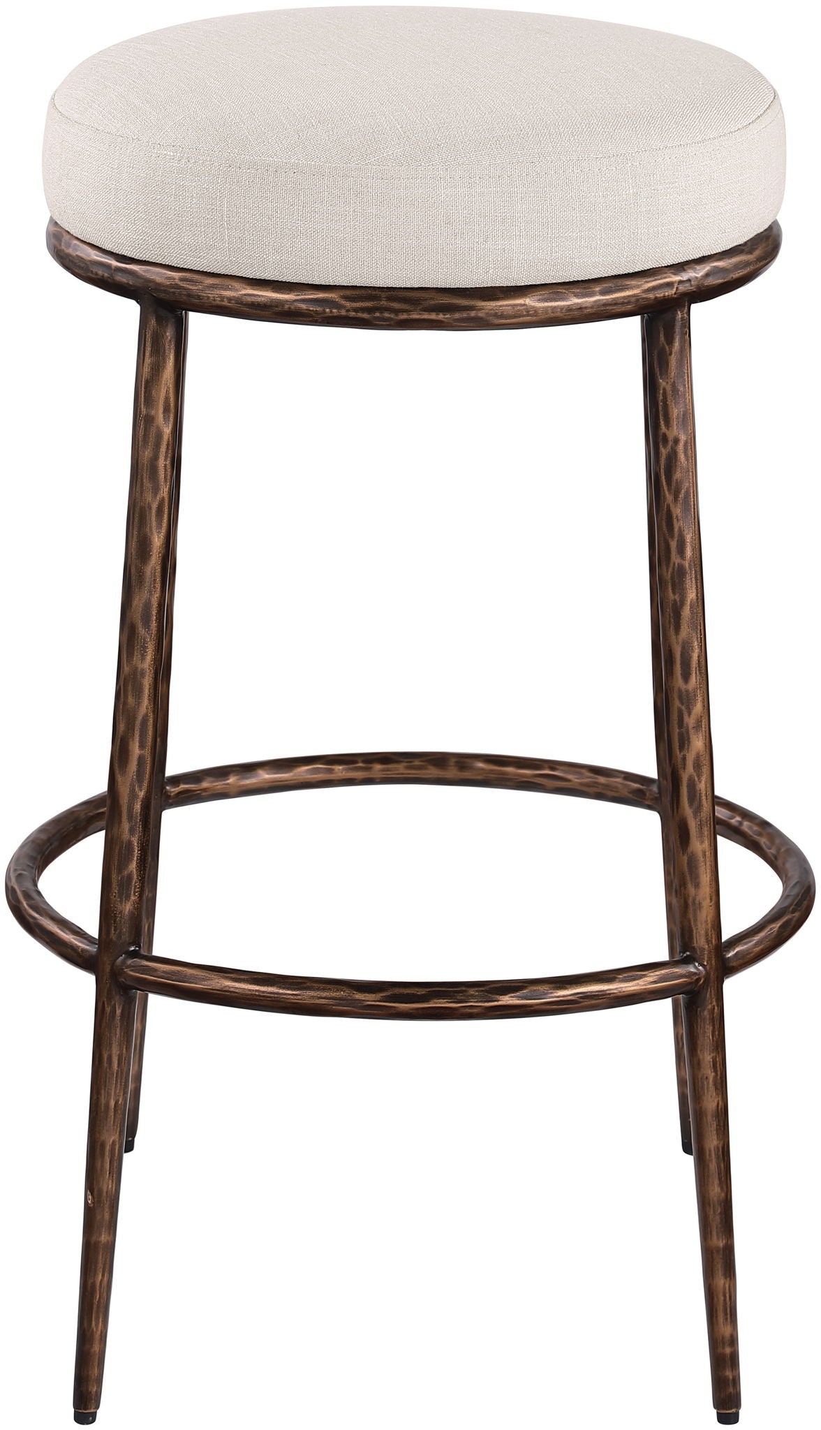 Ferro - Performance Fabric Upholstered Backless Bar Stool - Antique Bronze - Urban Living Furniture (Los Angeles, CA)