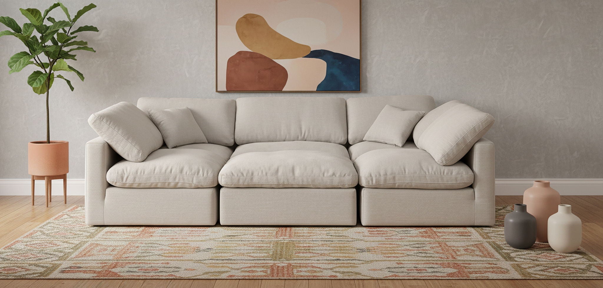Indulge - Linen 6 Piece Modular Sectional - Urban Living Furniture (Los Angeles, CA)