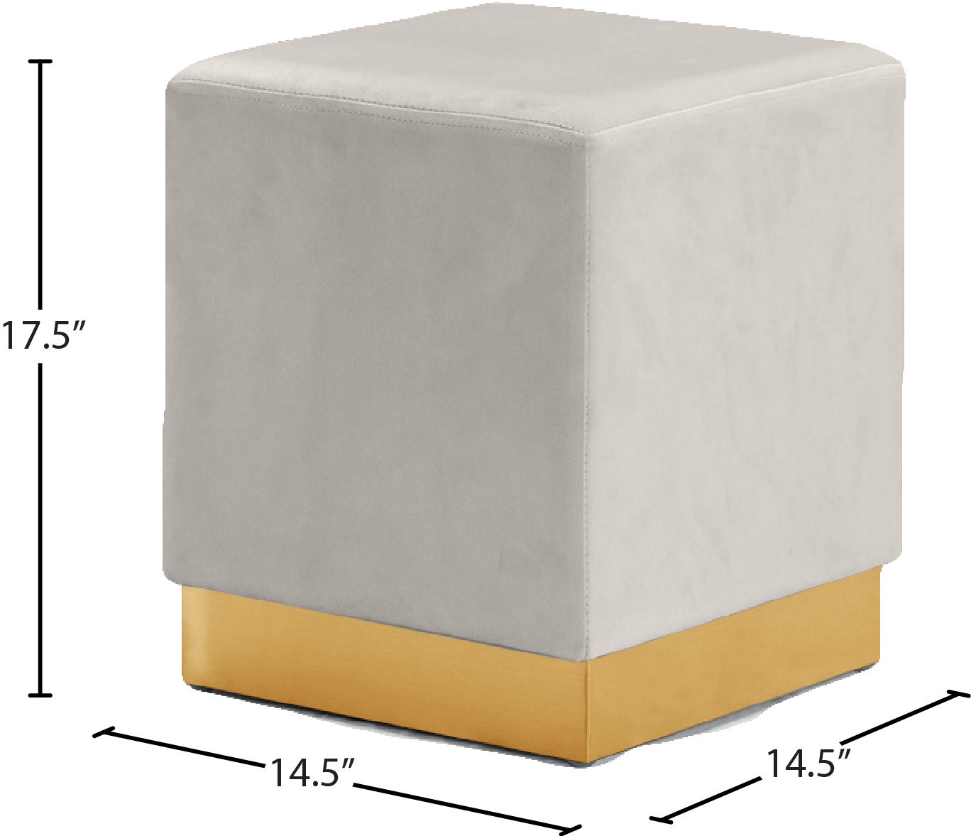 Jax - Stool Ottoman with Gold Base - Urban Living Furniture (Los Angeles, CA)