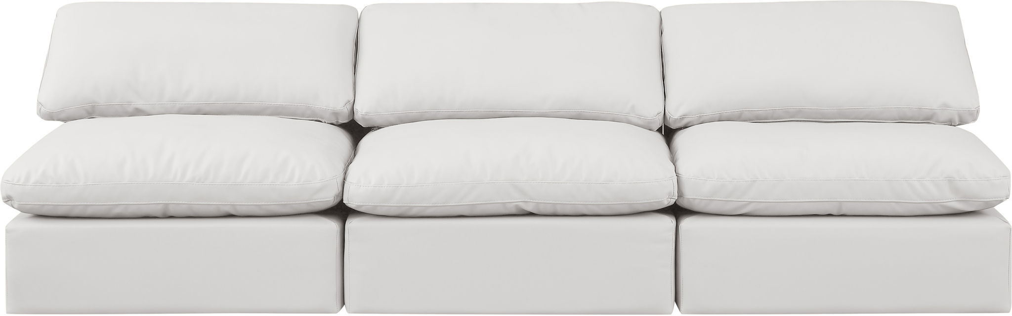 Indulge - Faux Leather 3 Seat Modular Armless Sofa - Urban Living Furniture (Los Angeles, CA)
