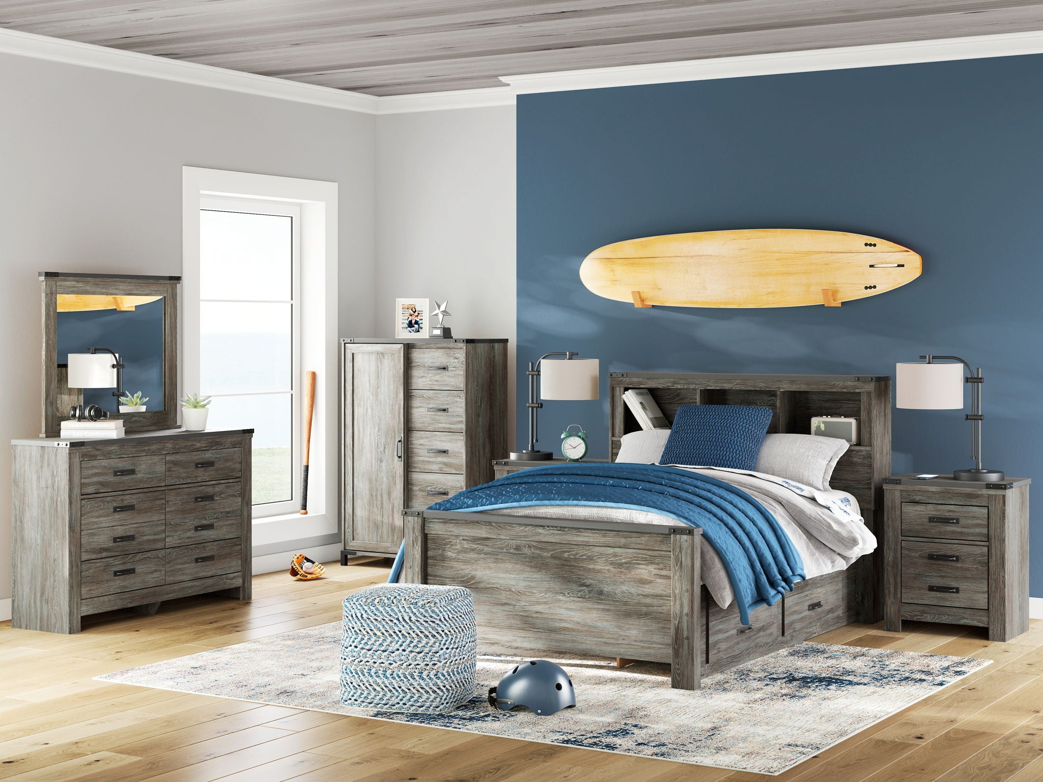 Frandern - Bookcase Panel Bedroom Set With Storage - Urban Living Furniture (Los Angeles, CA)
