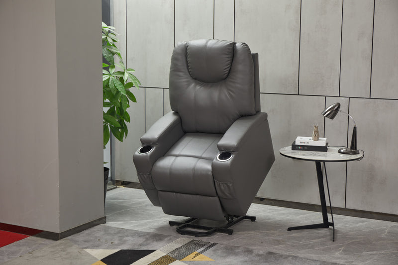 Modern Recliner Chair With Cup Holders, Remote Control