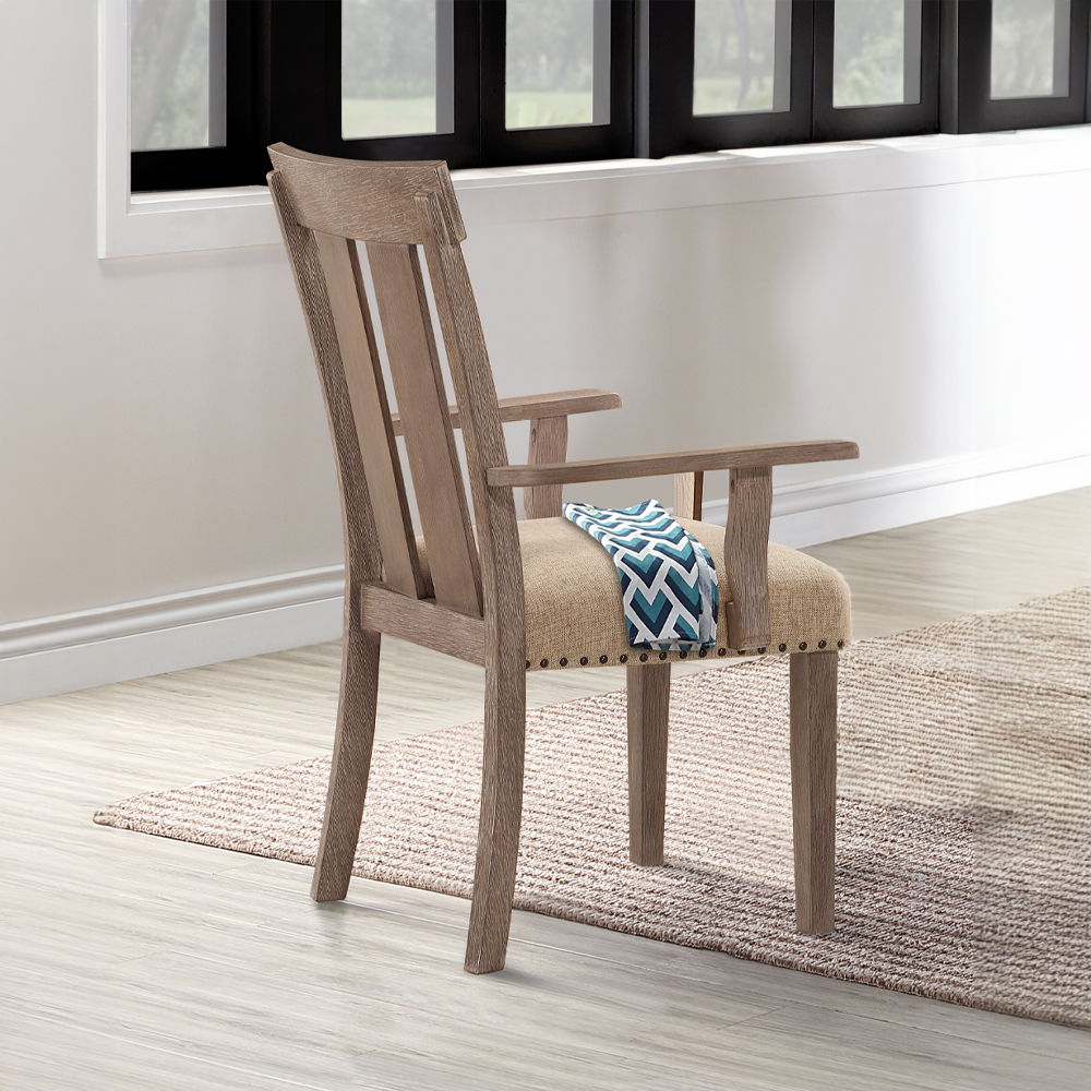 Nathaniel - Arm Chair (Set of 2) - Fabric & Maple - Urban Living Furniture (Los Angeles, CA)