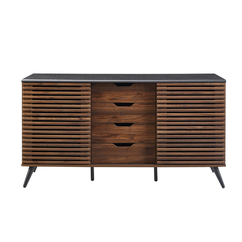 Contemporary Sliding Slat Door Sideboard