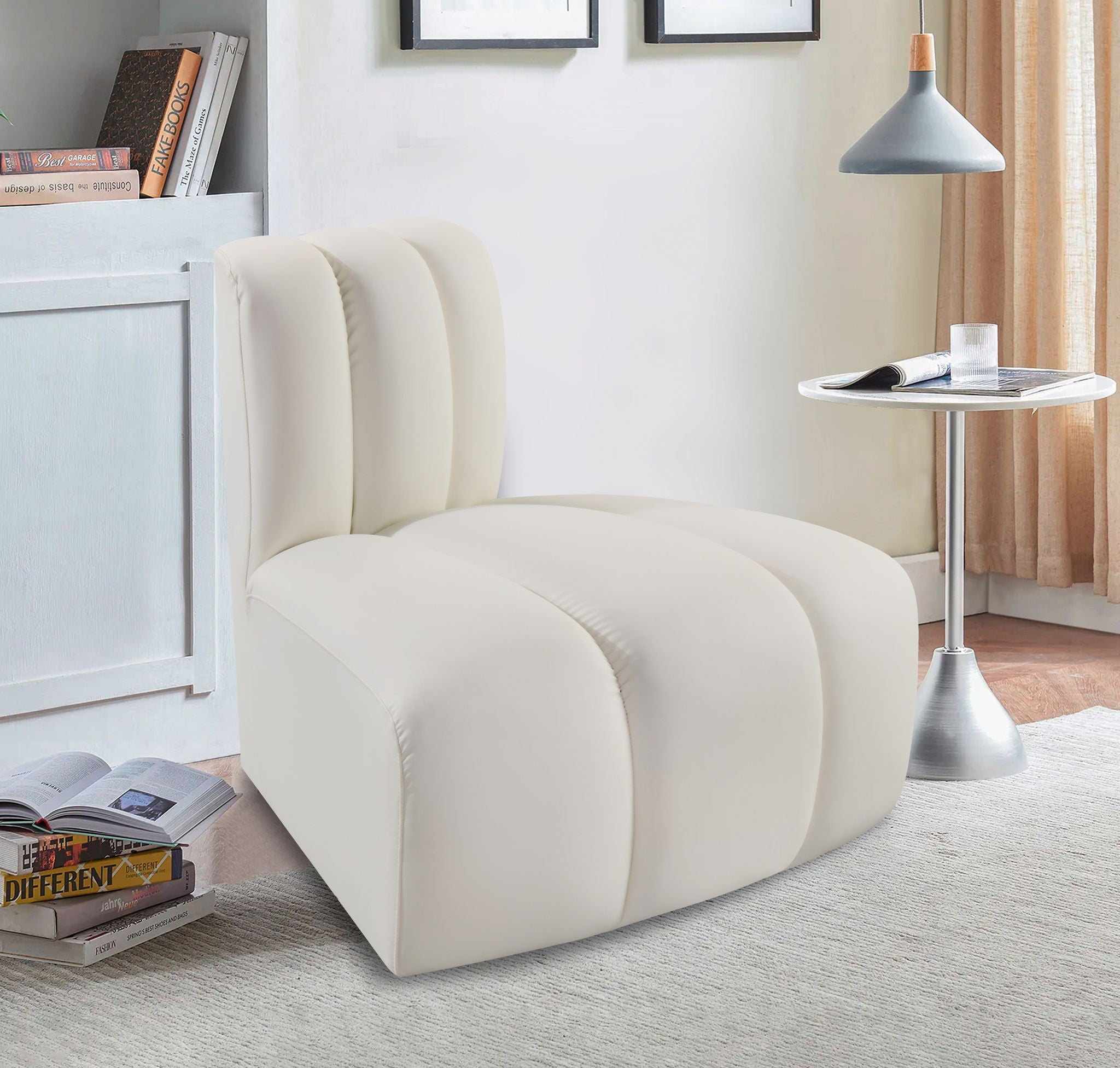 Arc - Faux Leather Reverse Corner Chair - Urban Living Furniture (Los Angeles, CA)